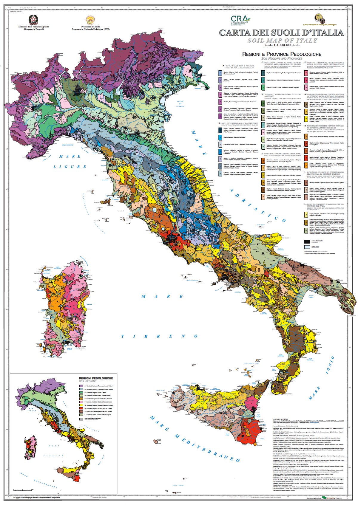 La mappa dei suoli d'Italia